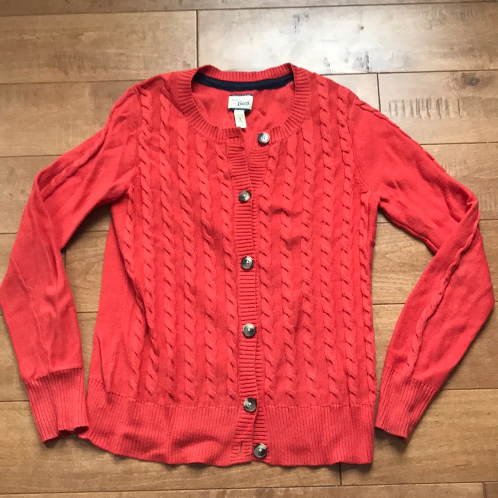 Bass cotton sweater rusty orange S